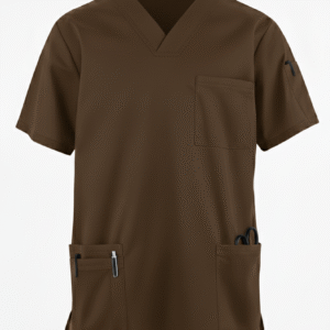 MedStretch Premium Unisex Stretchable Chocolate Brown Scrub Set With Cargos
