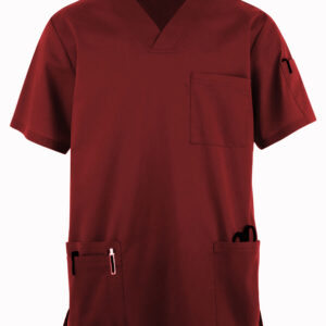 MedStretch Premium Unisex Stretchable Maroon Scrub Set With Cargos