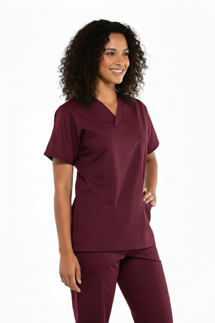 Double Stitched Panel Stretchables Unisex Scrub Sets - Image 2